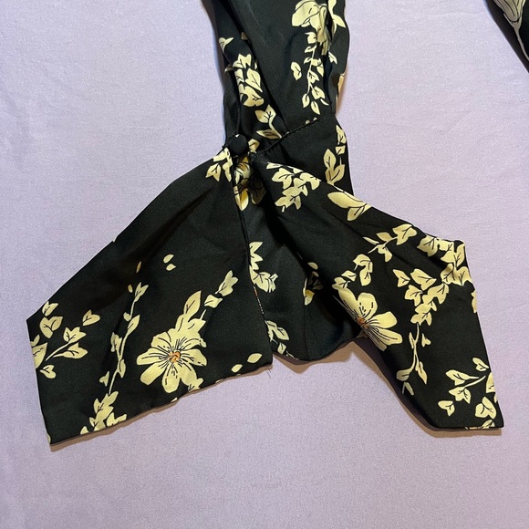 Free People NWOT Black/Cream Floral Aries Mini Dress, Size Small - Picture 6 of 6